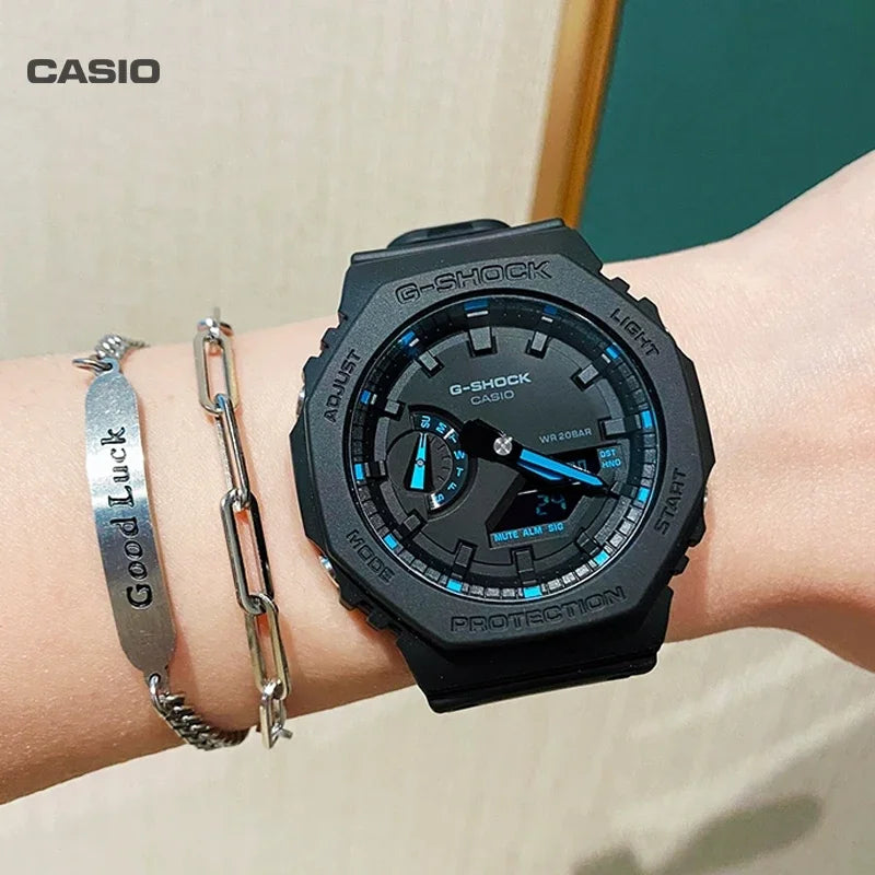 Casio GA-2100 Men's Pilot Series GSHOCK Black Waterproof Versatile Extreme Fashion Student Sports Electronic Watch Calendar