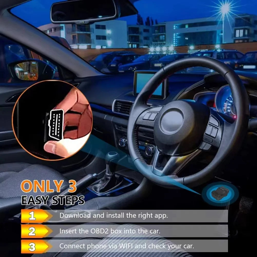 ELM327 Car Engine Diagnostic Scanner Bluetooth 4.0 OBD2 Diagnostic Tool for IOS Android PC System Auto Scan Fault Code Reader