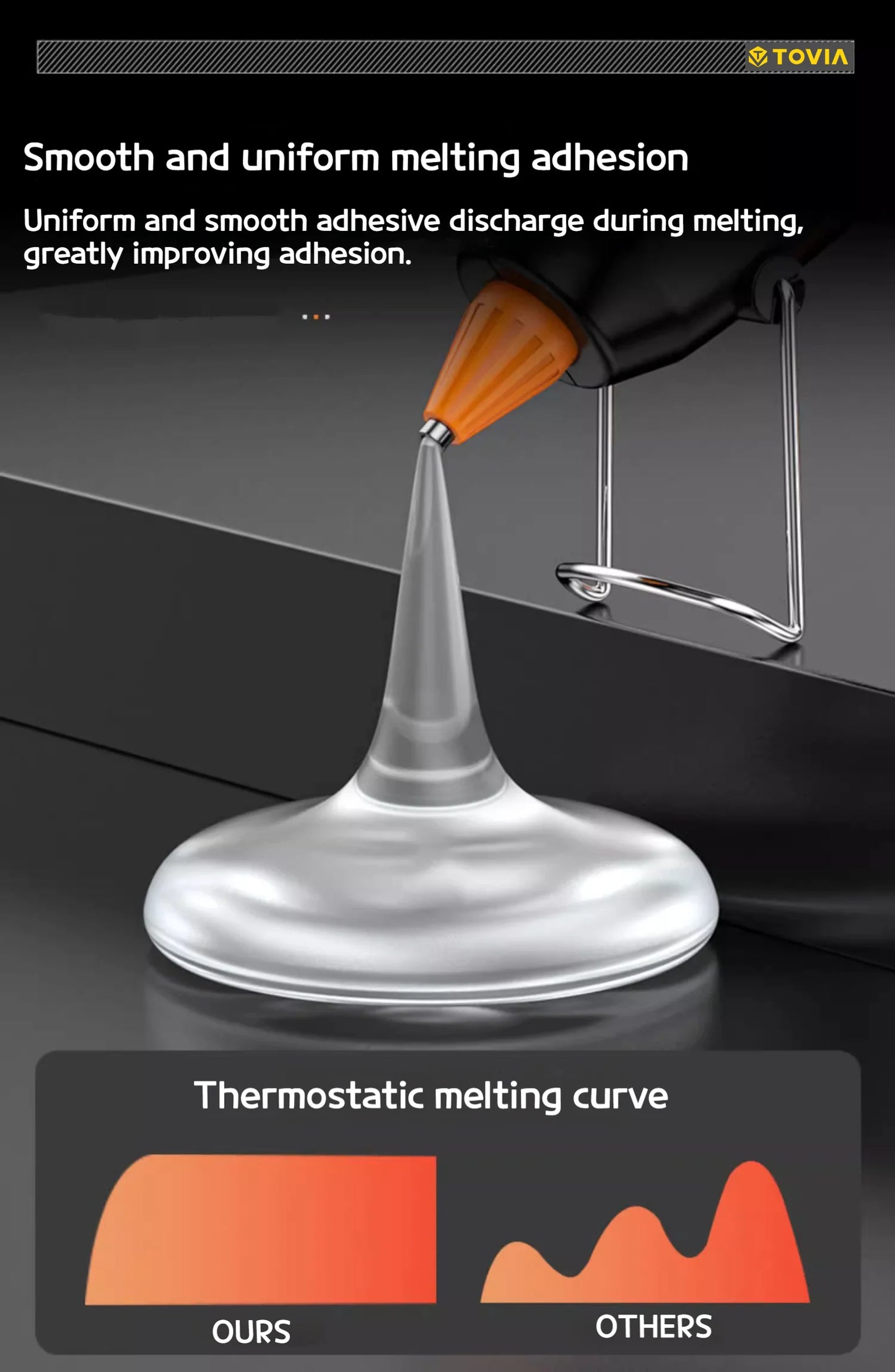 T TOVIA 7mm*100mm translucent hot melt glue stick EVA material suitable for DIY, gluing photo albums/wood, etc. 60PCS/120PCS