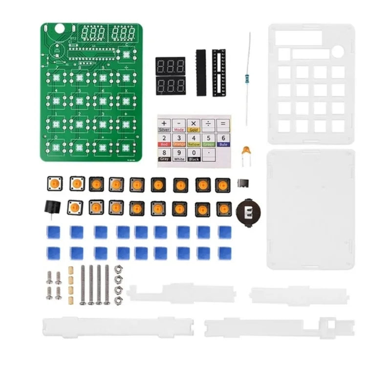 DIY Calculator Electronic Production Kit LED Digital Tube Display With Shell Single-Chip Microcomputer Soldering Practice Kit
