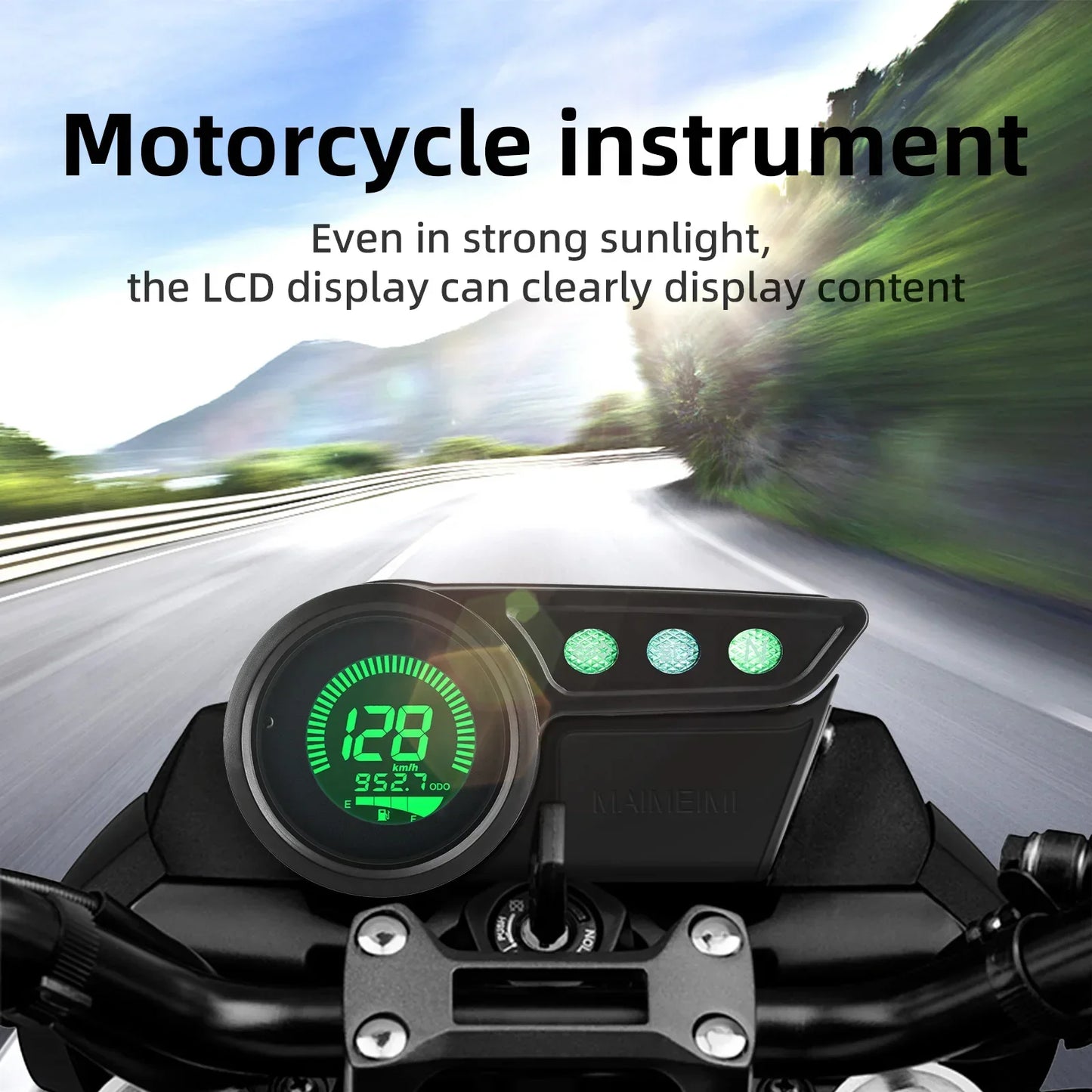 7 Color Backlight Universal Motorcycle Speedometer 12V Moto Dashboard Mileage TRIP KMH MPH Oil Level Gauge Tacho RPM Meter Tacho