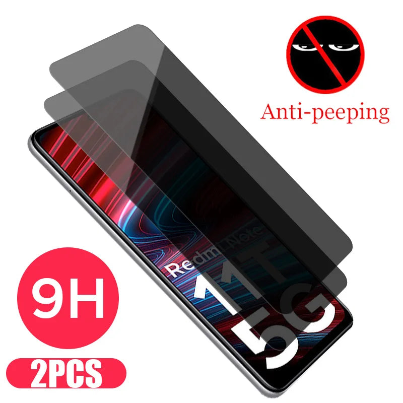 2PCS Anti Spy Screen Protector for Xiaomi Poco X3 Pro Privacy Glass on Redmi Note 10 Pro 10S 11Pro 5G 11Pro Plus 11S 12 Pro Plus