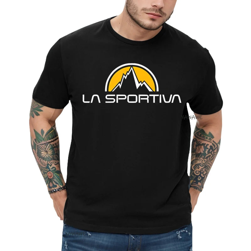 Summer Fashion La Sportiva Tshirts New Summer Short Sleeve Cotton Funny Casual T-Shirt for Men Tee Homme Top Camiseta T Shirt