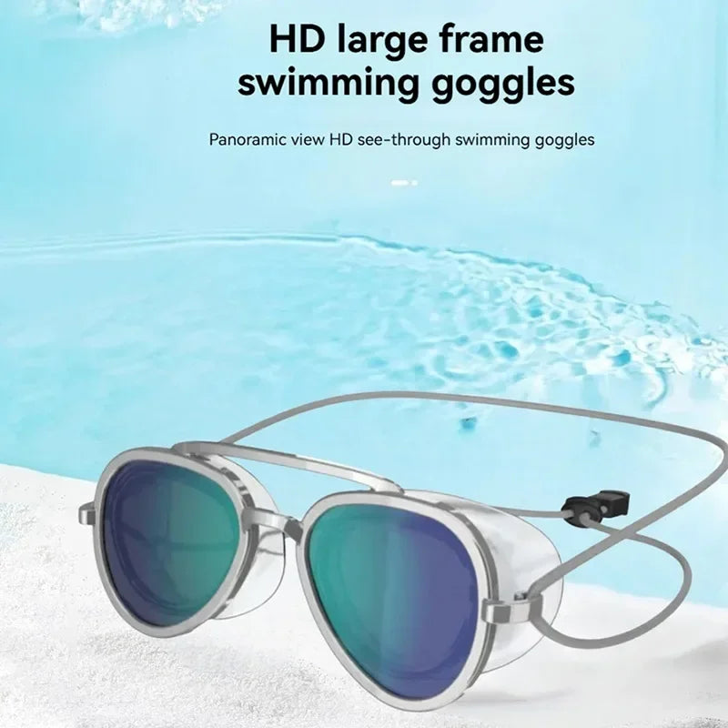 Full View Anti Fog Swim Goggl Professional Full Angle Anti Fog Swimming Goggles Swimming Goggles Men Women Retro Goggles New