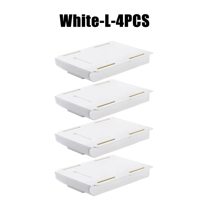Hidden Storage Box Desk Storage Drawer Self-Adhesive Plastic Table Storage Holder Simple Sundries Cosmetics Stationery Organizer