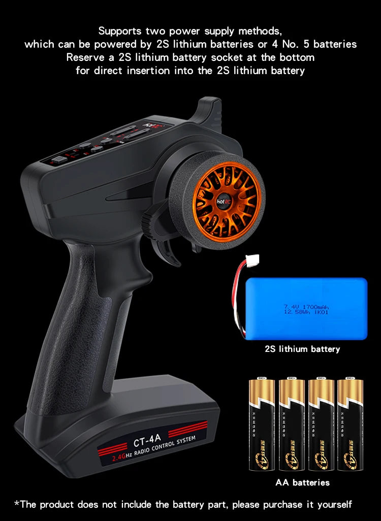 Hotrc CT-6A CT-4A 6CH 4CH 2.4GHz Radio System Transmitter Remote Controller with F-06A F-04A 6Ch Receiver for RC Car Boat Tank