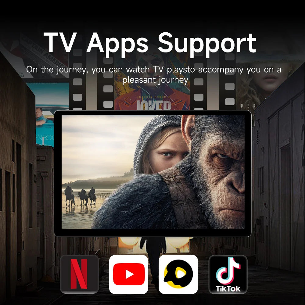 13" Headrest Monitor Android 12 Car Display IPS  2K HD For Car Rear Seat Tablet Touch Screen Video Music TV Player HDMI Input