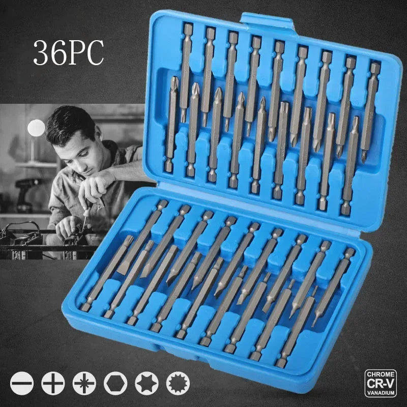 50-in-1 Multi-specification Electric Screwdriver Set Mobile Phone Computer Repair and Dismantling Precision Screwdriver Bit Set