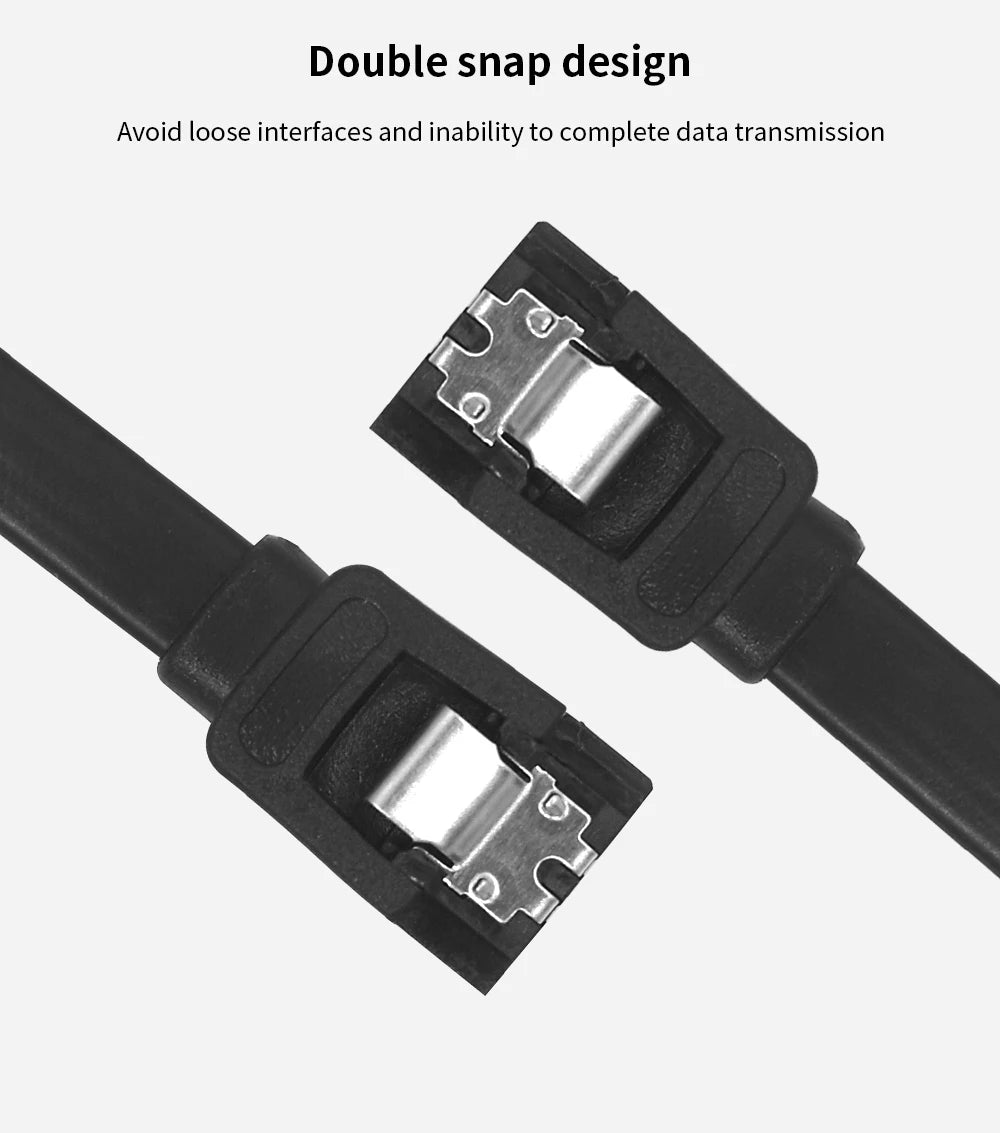 TISHRIC SATA Cable Sata3.0 Solid State Hard Disk Serial Data Cable Multi-Spec Flexible Sata Hard Disk Fast Transmission Cable