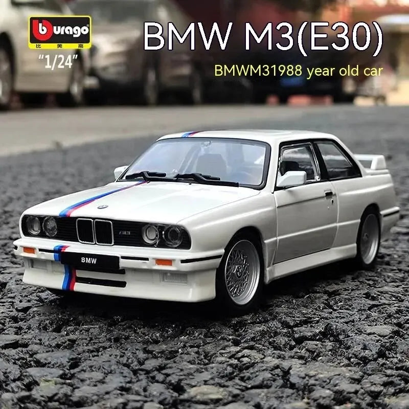 Burago 1:24 BMW M3 1988 Child's Vehicle 21100W White