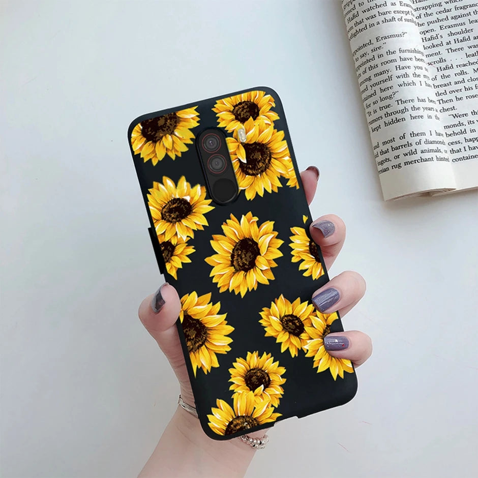 For xiaomi Pocophone F1 Case for xiaomi Poco F1 Case Silicone Soft TPU Phone Cases for PocoF1 Back Cover Heart Butterfly Bumper