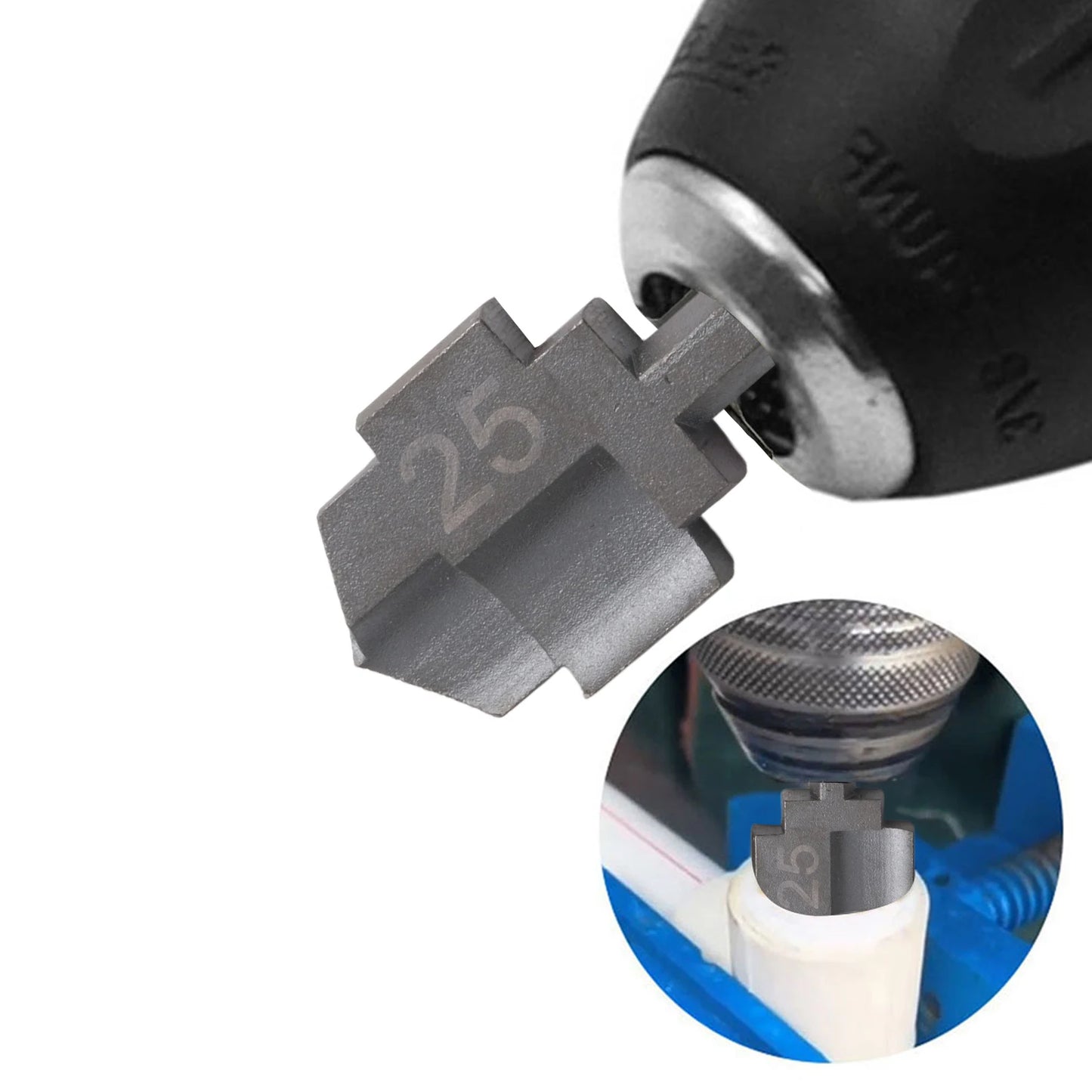 3pcs PPR Lifting Drill Bit Step Socket Water Pipe Expansion Connector Drill Punch Plumber Reamer Ream Hole Elbow Tee Tool