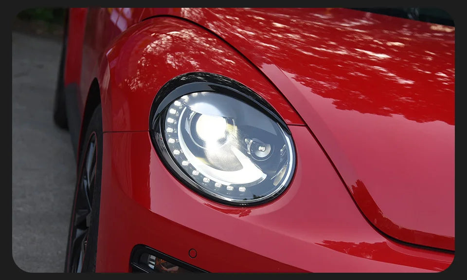 AKD Head Lamp for VW Beetle LED Headlight 1998-2021 Headlights Beetle DRL Turn Signal High Beam Angel Eye Projector Lens