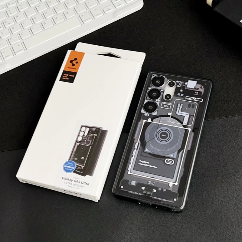 Spigen Ultra Hybrid Magfit Zero One Designs Magnetic Case For Samsung Galaxy S25 Ultra S26 S24 S23 S22 Plus For Magsafe Cover