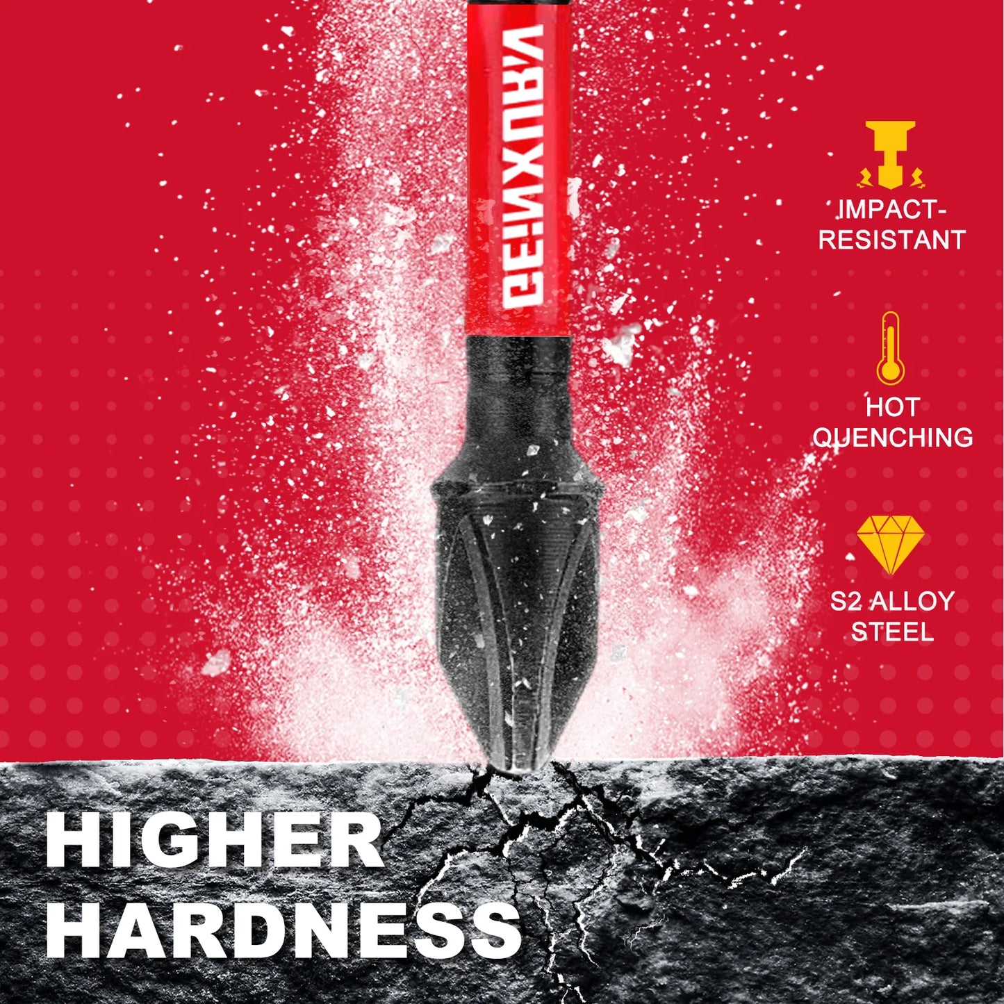 Geinxurn 2Inches Impact Magnetic #2 Phillips Screwdriver Bit Set