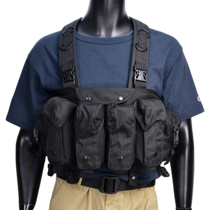Tactical Vest MOLLE CS Training Equipment Hunting Chest Vest Security Quick Release AK Belly Pocket Vest Hunting Equipment