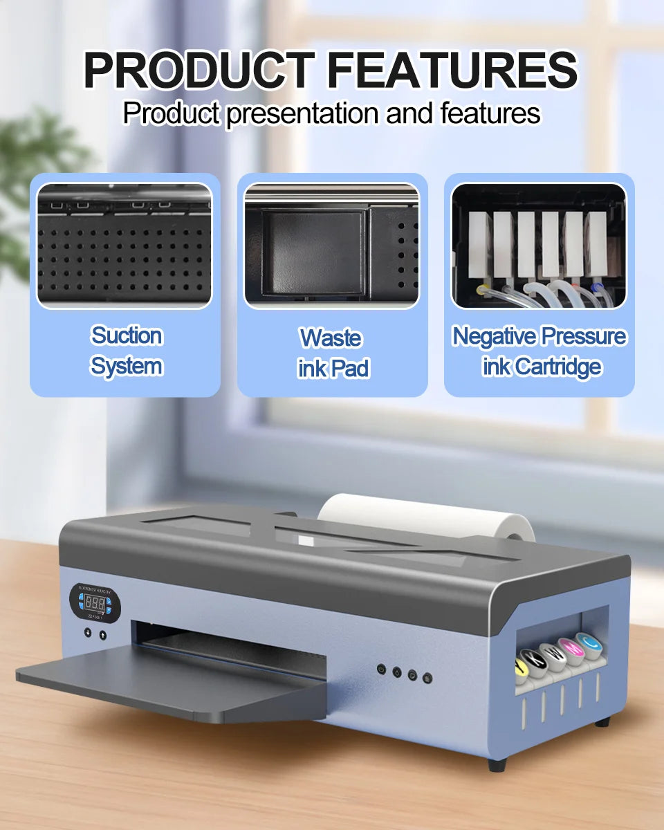 A3 R1390 DTF Printer with DTF Curing Oven Direct To Film DTF tshirt Printing Machine A3 DTF Printer For Clothes Hoodies Fabric