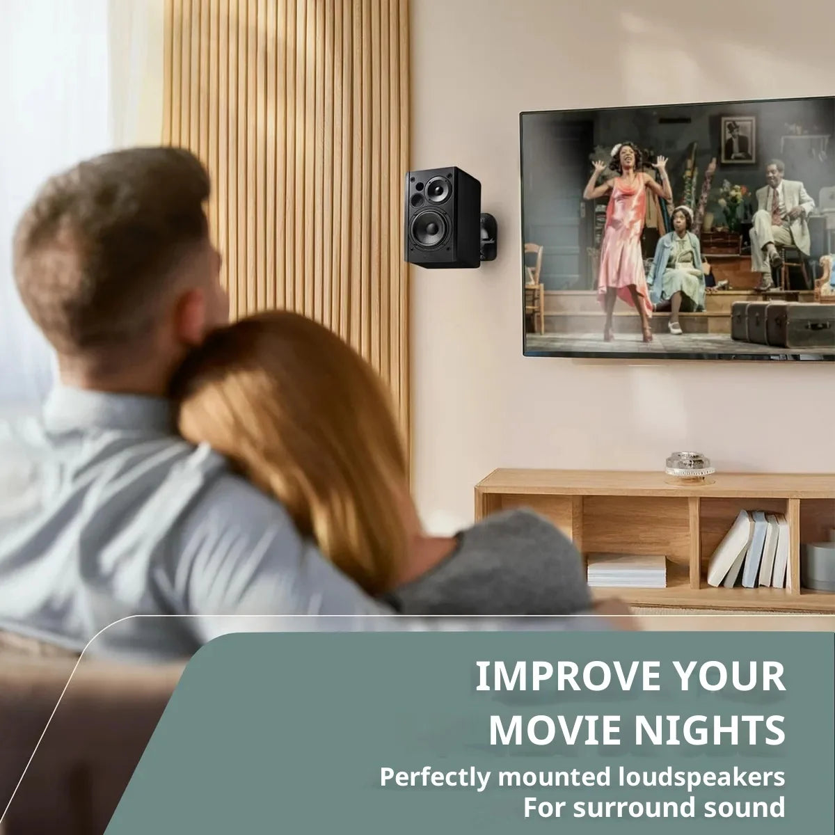 2pcs Adjustable Wall Mount Speaker Brackets,Swivel & Tilt for Sound Positioning for Home Theater,Bookshelf Systems,Boat Speakers