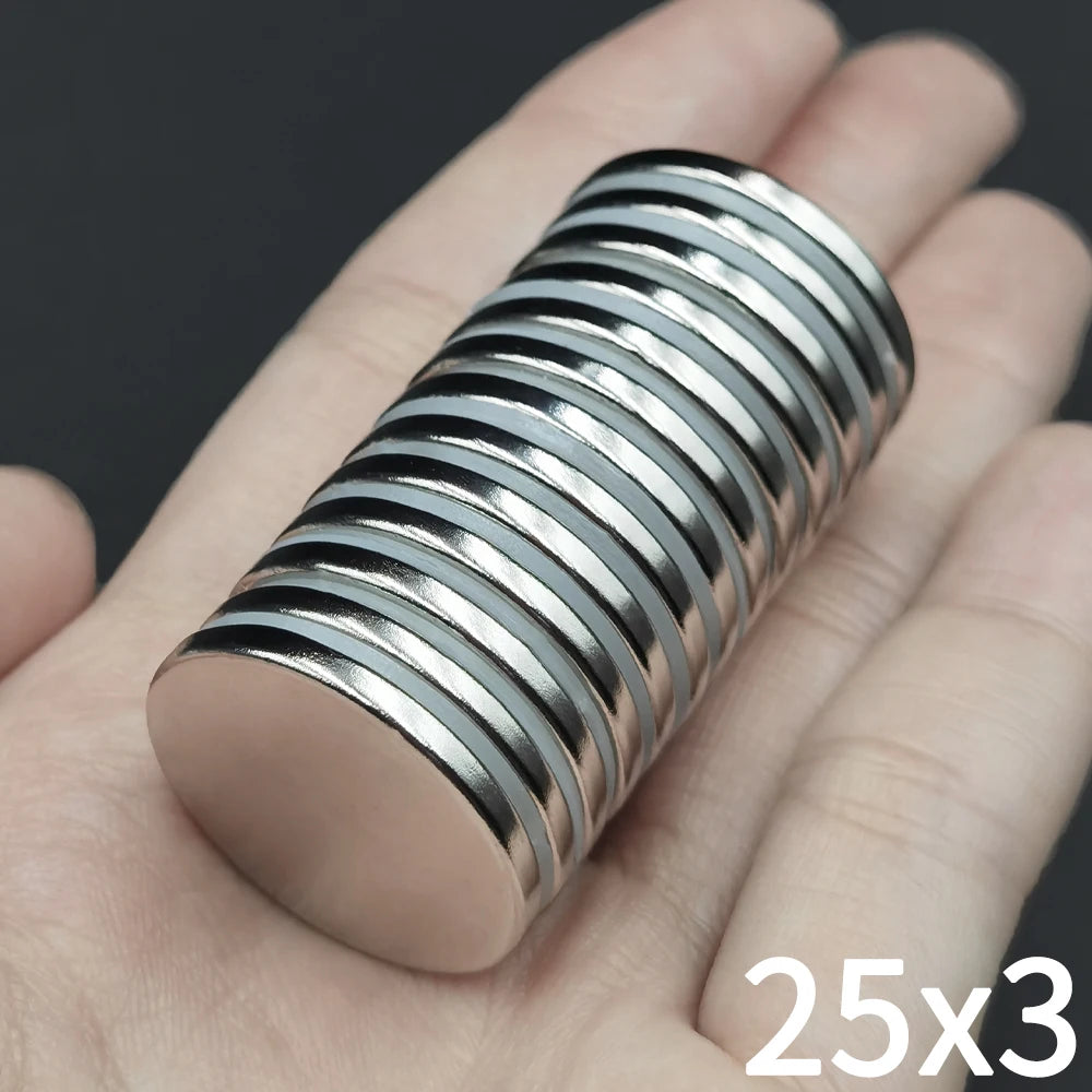5Pcs 25x3 Round Imanes 25mmx3mm Neodymium N35 Permanent NdFeB Super Strong Powerful Magnetic Imane Disc 25*3