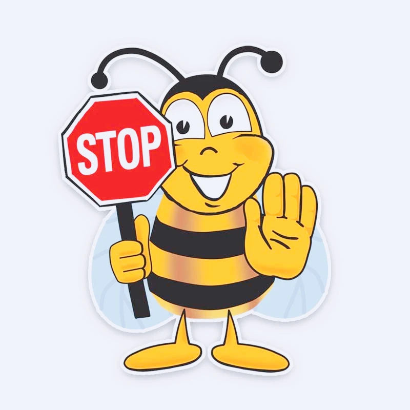 BEE STOP Decorate Sticker Car Decal PVC Car Decoration Waterproof Vinyl Decal 14.2CM*18.2CM,KK
