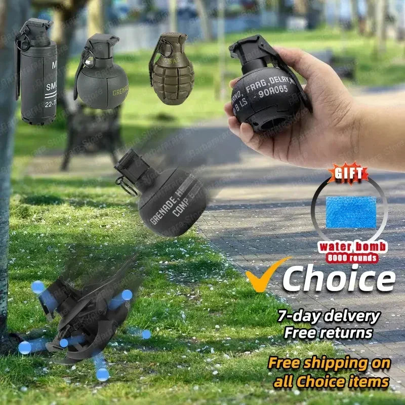 3pcs Tactical Smoke Grenade Grenade Model for CQB Airsoft Paintball Game M67 Burst Mine Water Grenade Bouncing Smoke Grenade