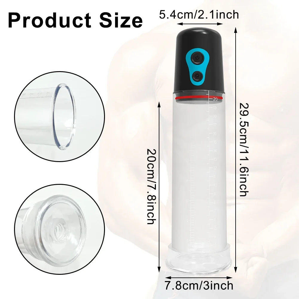 Sex Toys Electric Penis Pump Penis Enlarger Vacuum Pump for Men Adult Male Masturbator Penile Bigger Trainer Penis Enlargement