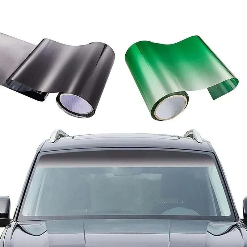 Car Window Sun Visor Strip Tint Film Front Windshield Protect Shade Blocking UV Sticker DIY Film Gradient Colorful Car Stickers