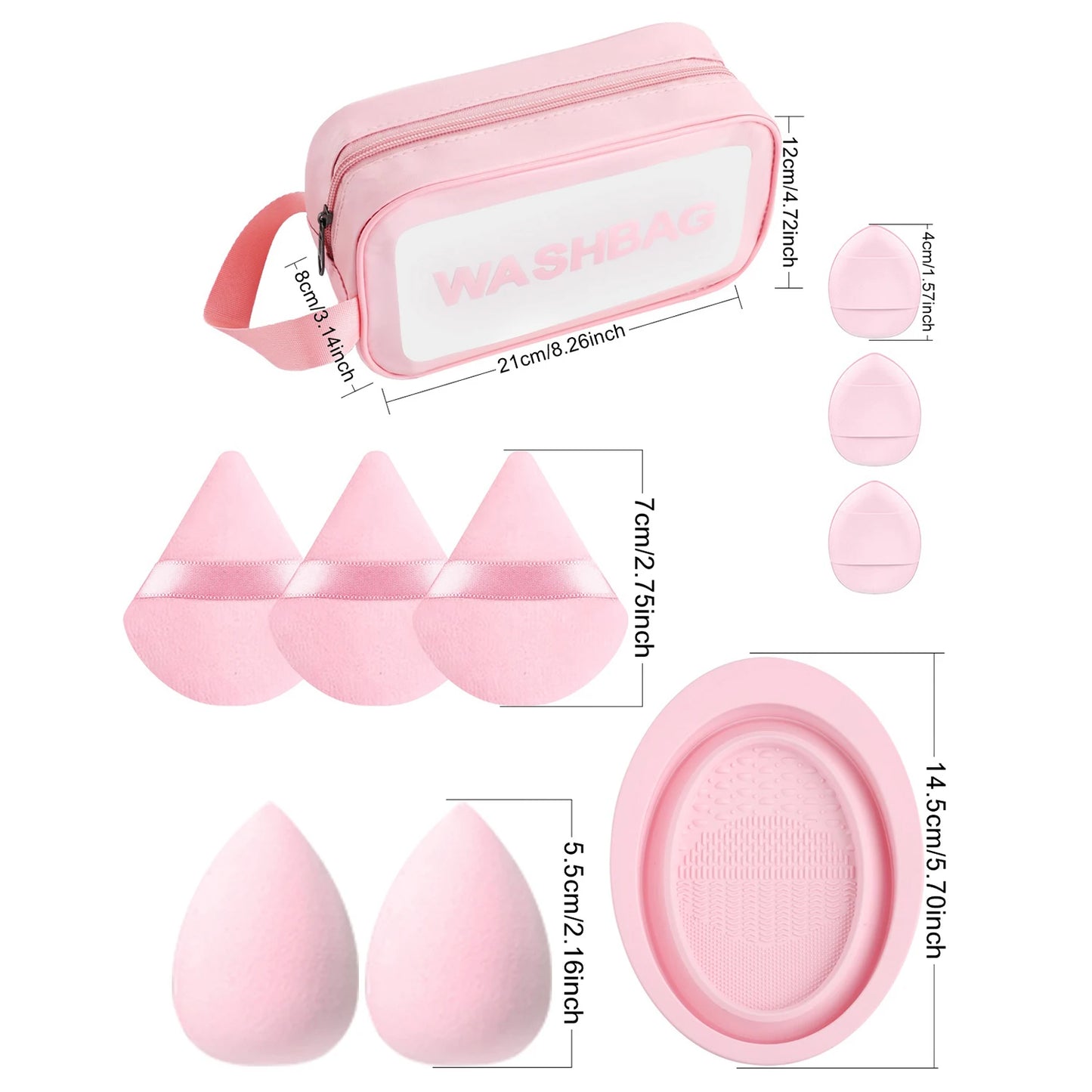 Makeup Brush Sets with bag&Makeup Brush Cleaning Tool, 20pcs Plastic Classic Multifunctional Makeup Brush for Professionals