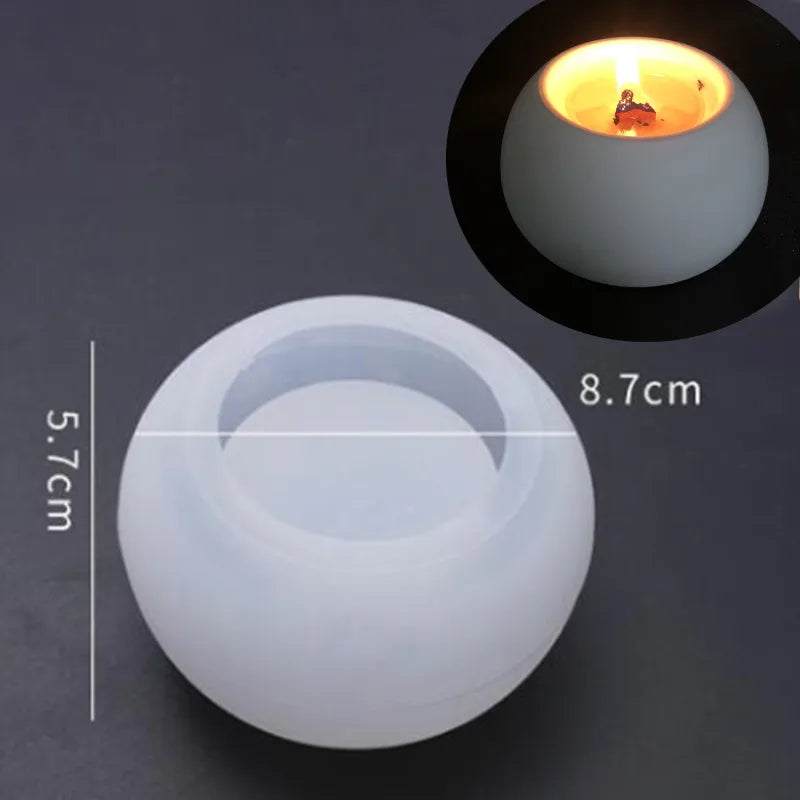 3D Lotus Silicone Mold Jar DIY Aromatherapy Candle Mould Pot Handmade Jewelry Storage Box Making Concrete Candle Jar Planter