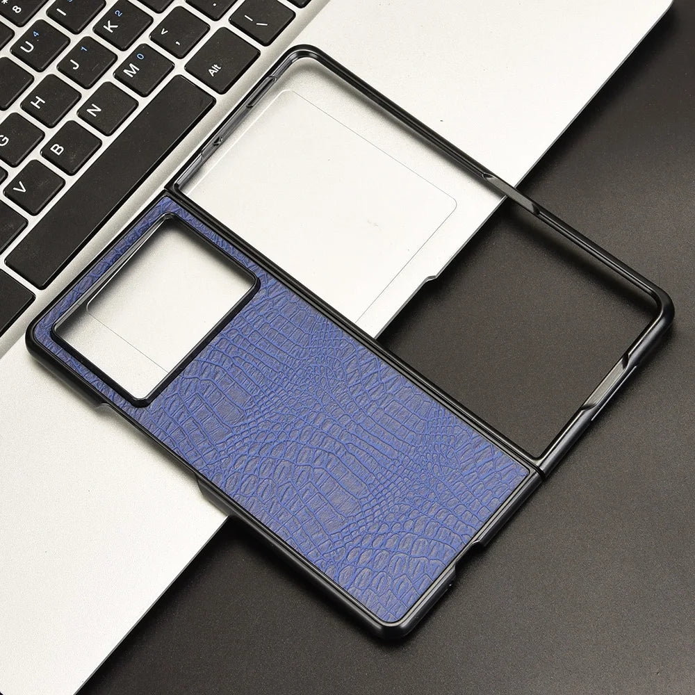 For Tecno Phantom V Fold 2 Case Luxury Leather Skin Texture Ultra Thin Slim Back Cover For Tecno Phantom V Fold2 Phone Cases