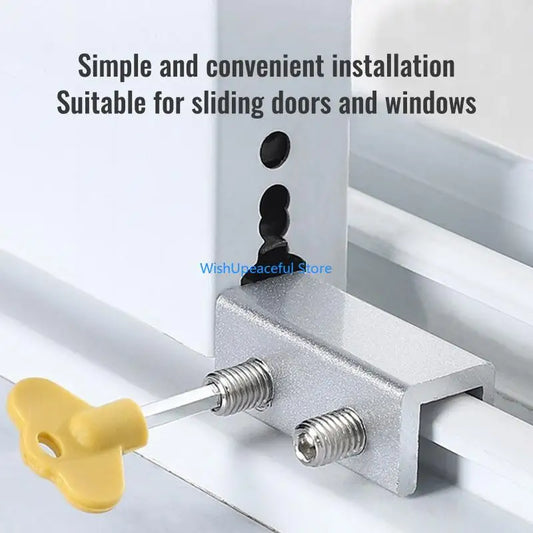 34YA 4 Pcs Window Security Lock Aluminum Window Limiters Child Safety Sliding Window Restrictor for Children's Room Bedroom