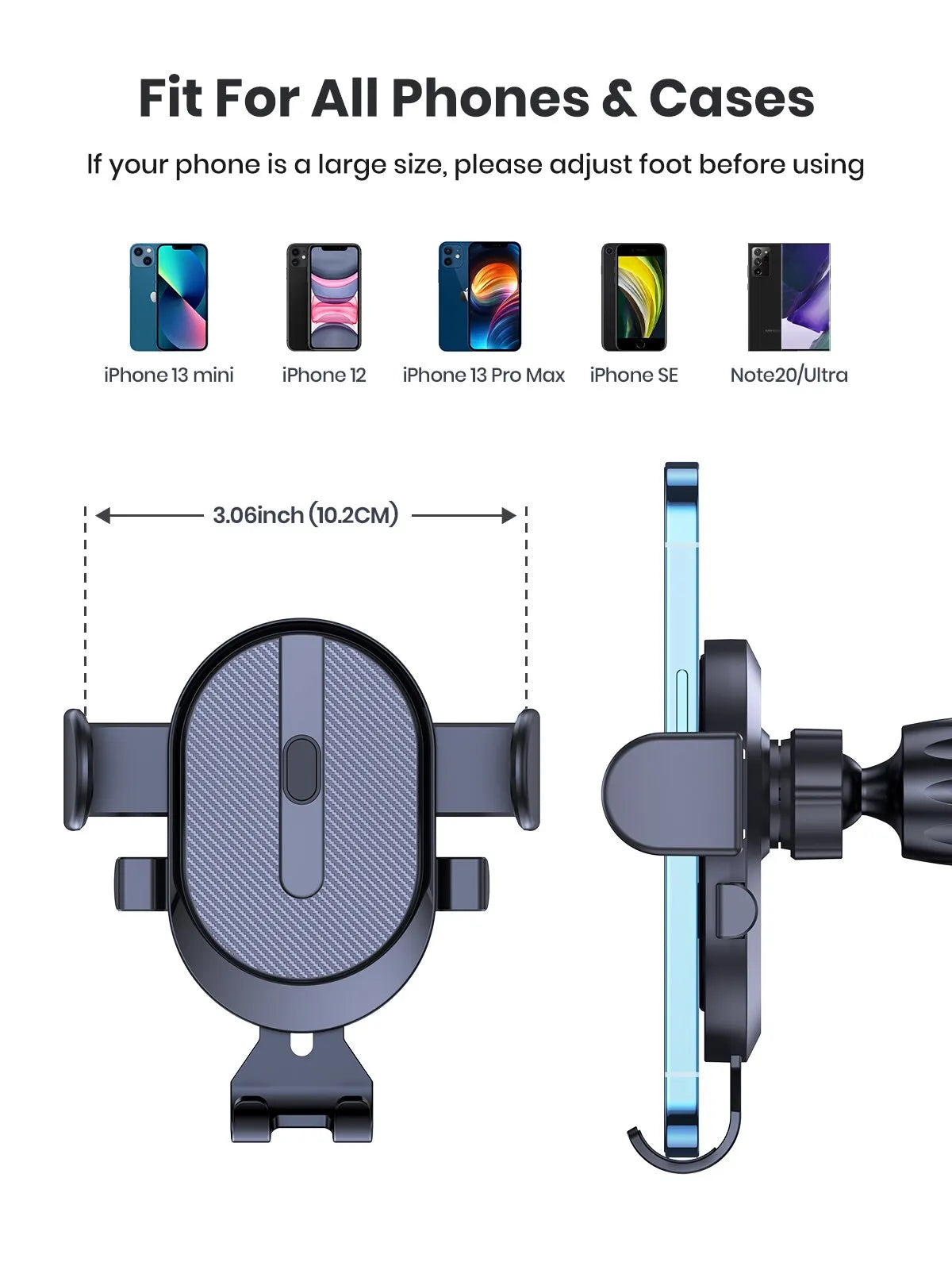 Mobile Phone Holder Air Outlet Gravity Sensor Car Holder Riangle Gravity Frosted Simplicity Solid Metallic Material