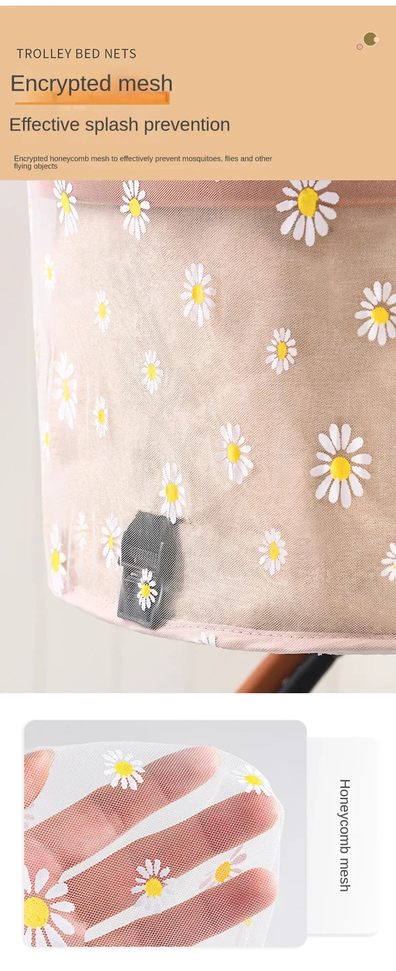 Baby Cart Sunshade Mosquito Net Universal Pram Net Buggys Insect Fly Net Protection Cover for Stroller Pushchair