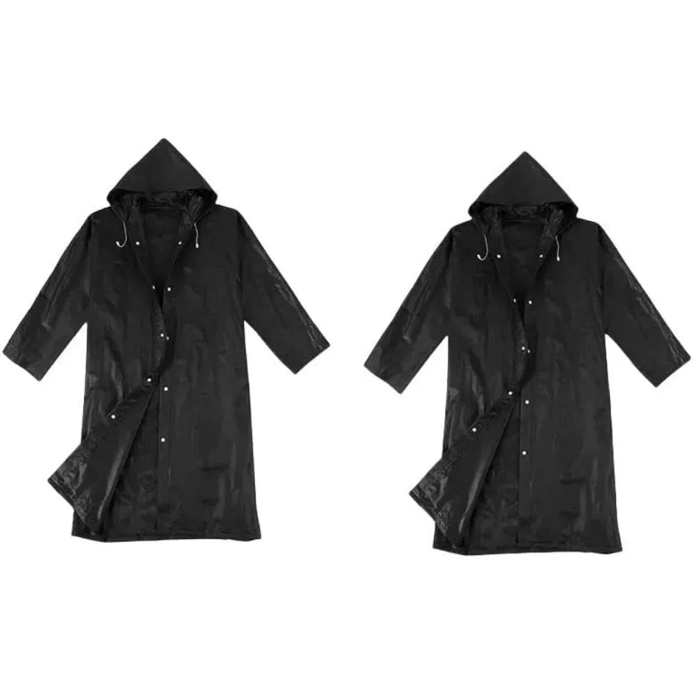 2PCS Rain Ponchos for Adults Reusable - Borogo Rain Coats for Adults Rain Jackets Raincoats for Men Women