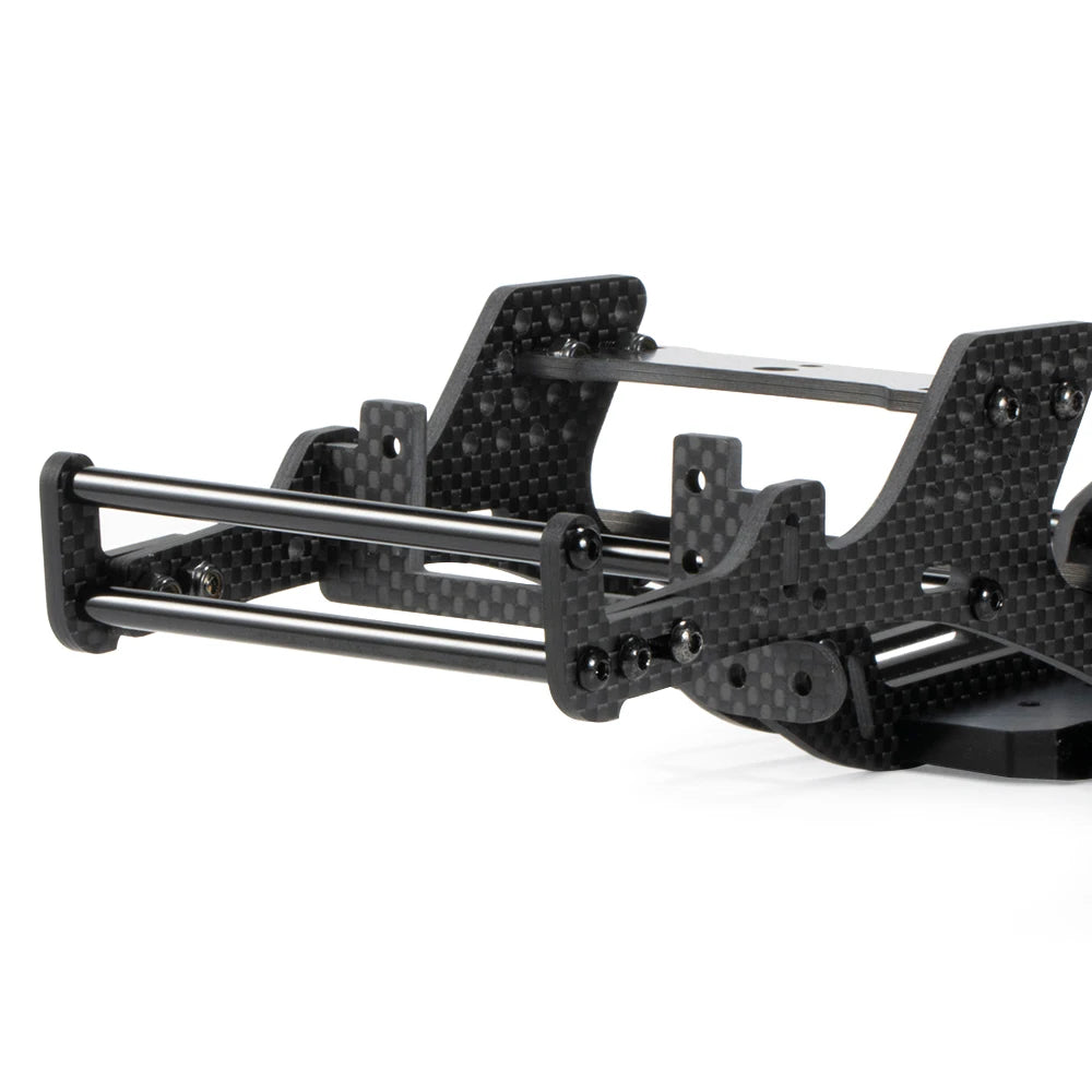 Carbon Fiber LCG Chassis Kit Cheater Rigs Frame with Delrin Skid for 1/10 RC Car Crawler SCX10 II Element Enduro Comp Builds
