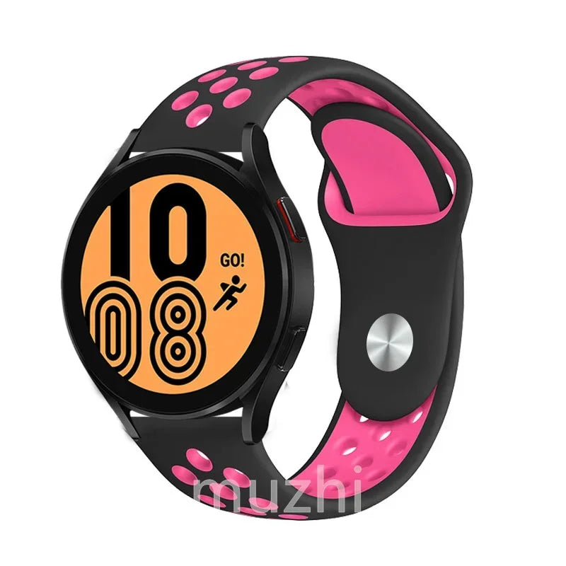 22mm 20mm watch Band for Samsung Galaxy Watch 7-6-5-pro-4-Classic/active 2 Silicone sport bracelet Huawei GT 4-3-2e-pro strap