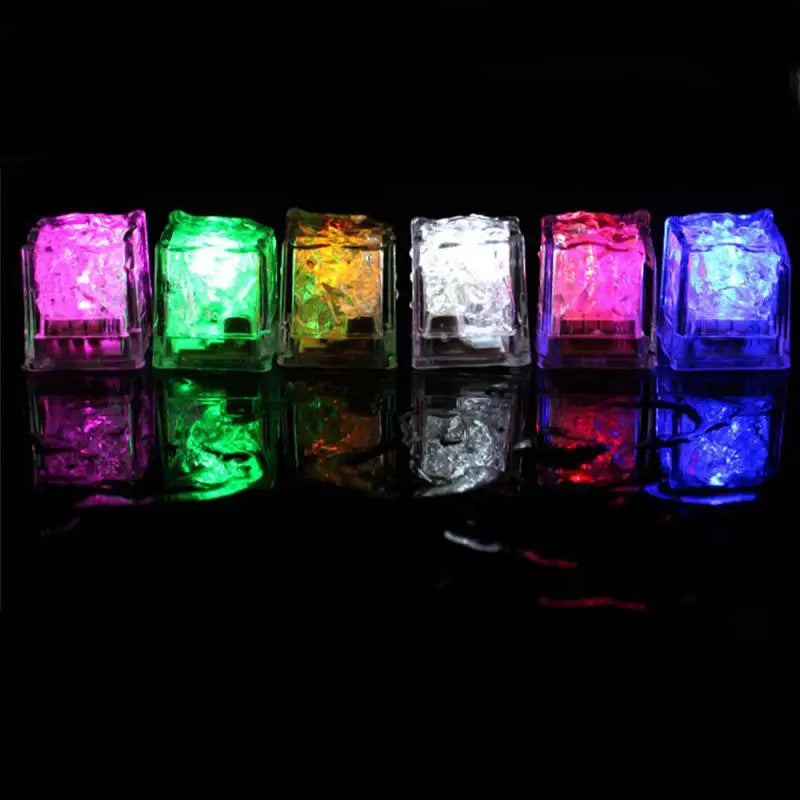 1PCS Colorful Ice Cubes Night Light Touch Sensor Liquid Induction Luminous Ice Cubes Universal Flashing LED Lights