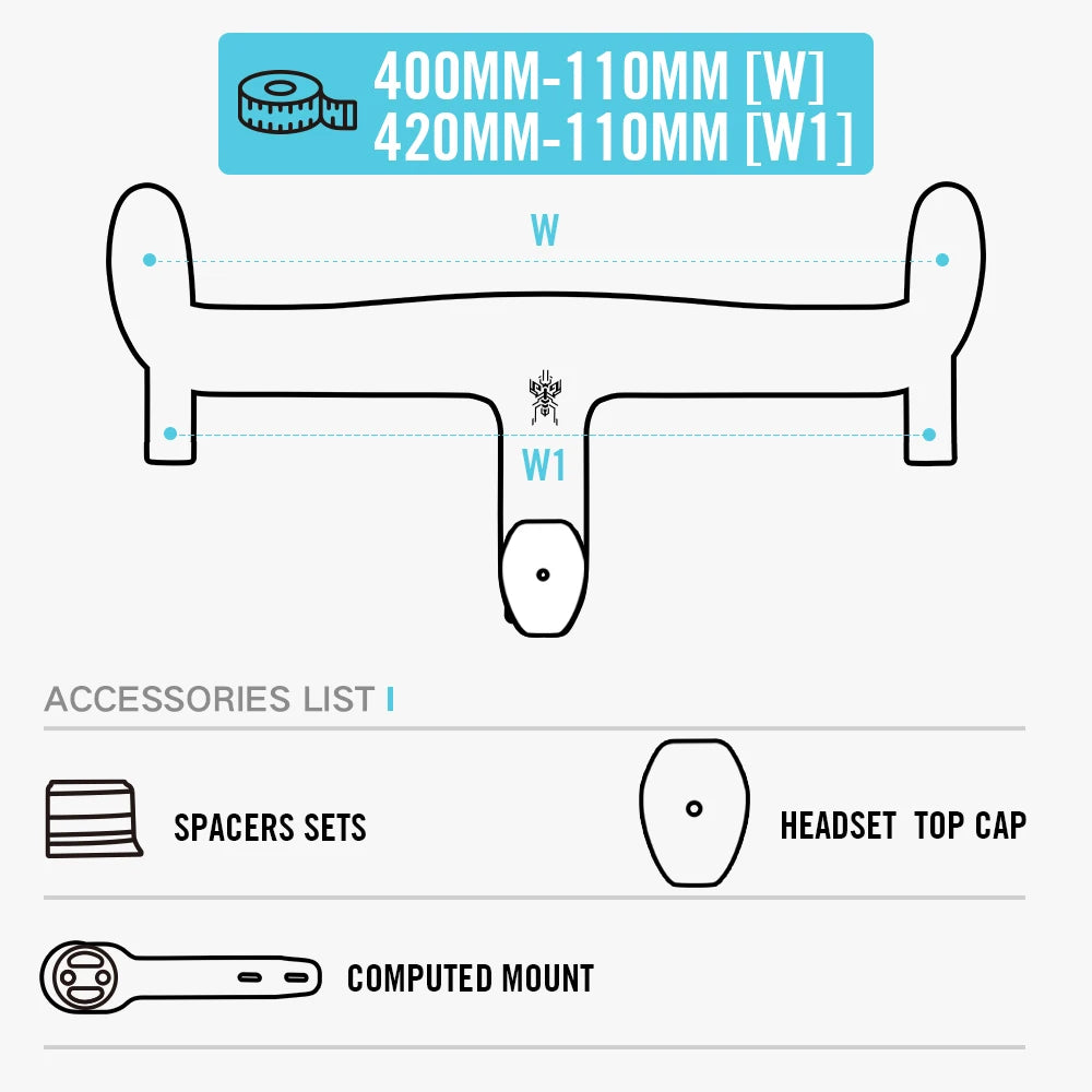 LEXON VERO Full Carbon Road Bike Handlebar Full Inner Cable Urltra-Light Bicycle Racing Handlebars Cycling Product Accessories