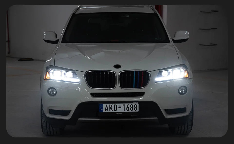 AKD Head Lamp for BMW X3 F25  LED Headlight 2010-2013 Headlights X3 DRL Turn Signal High Beam Angel Eye Projector Lens