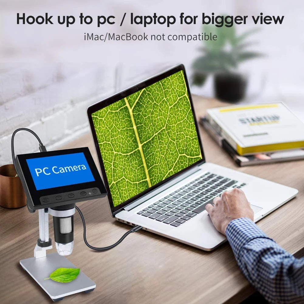 Hayve Digital Microscope 1200X Soldering Microscope for Coin 12MP PCB Circuit Repair Magnifier Compatible with Windows/Mac OS