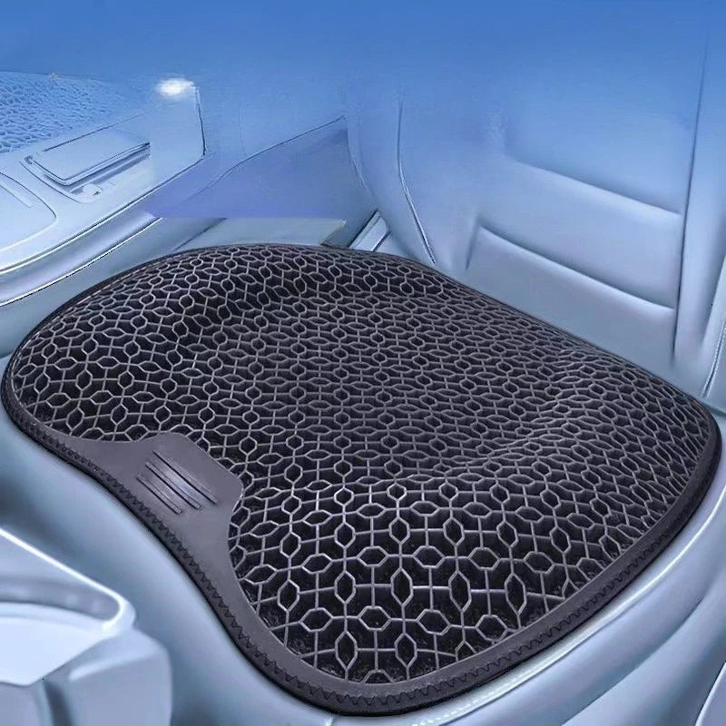 1pc Gel Seat Cushion - Honeycomb Design for Car/Office | Breathable & Machine Washable Pad, Ergonomic Support & Lightweight