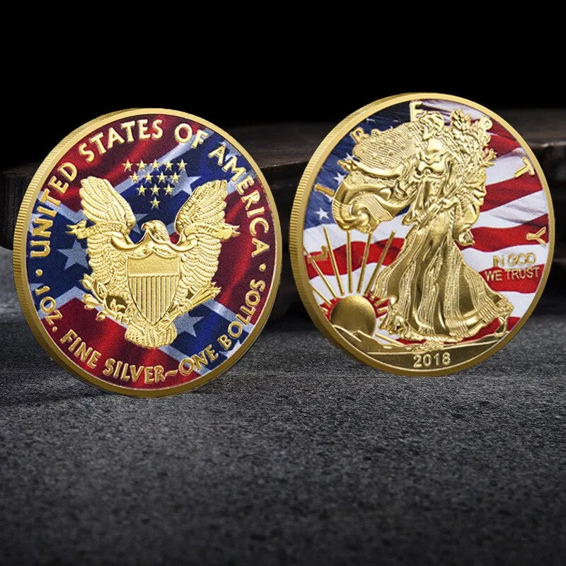 2011-2023 The US Statue Of Liberty Challenge Coins Painted America Collectible 1oz Fine New Year Gift Exquisite Collection