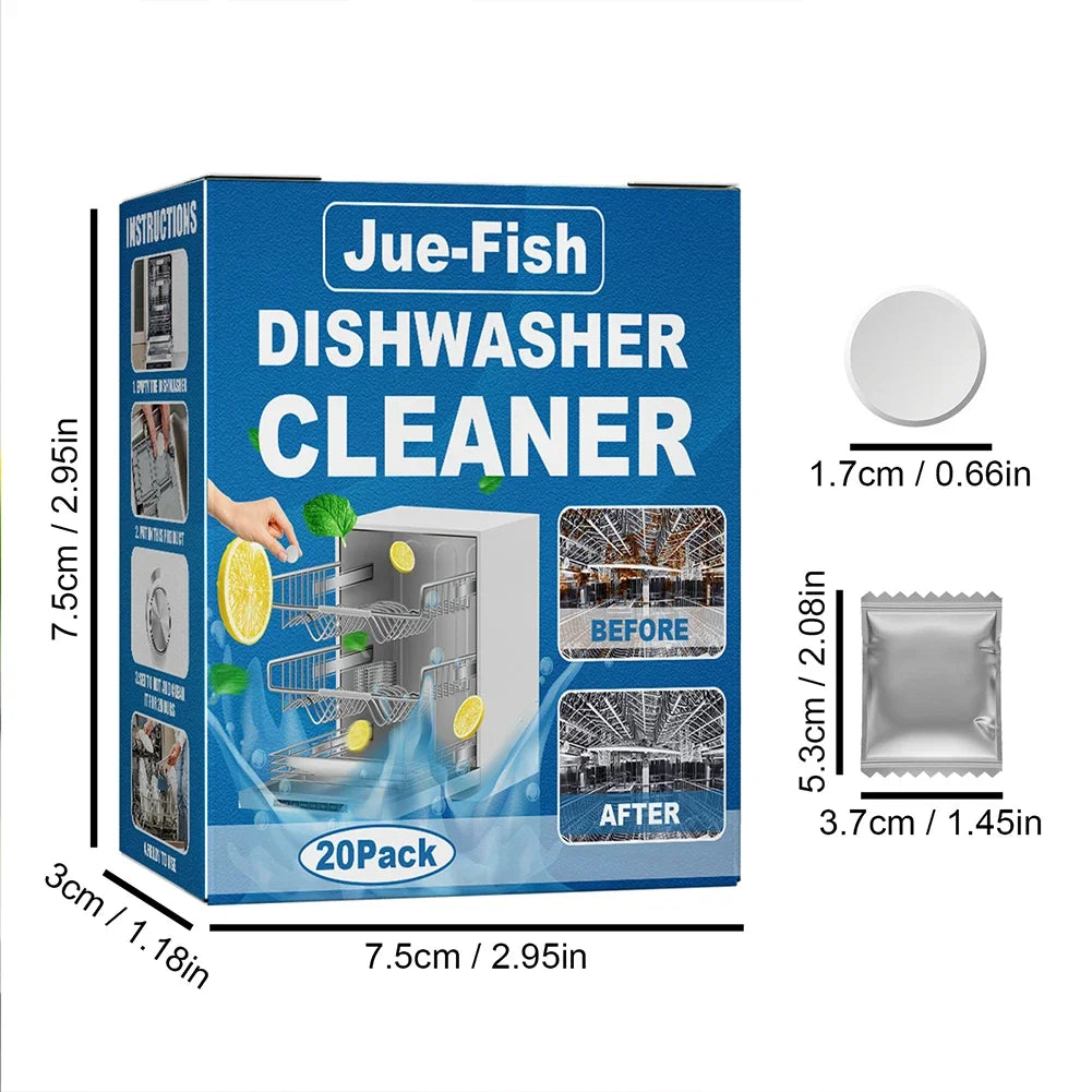 Dishwasher Cleaner Strong Oil Stain Removal Descaling Detergent Tablets Kitchen Cleaning Tools for Dishwasher Washing Machine