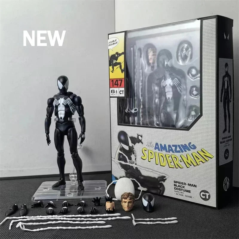 15cm Spiderman Mafex 185 Classic Costume Anime Figure Ver Miles Morales CT Toys 2099 Spider-man Action Figure Figurine Toys Gift