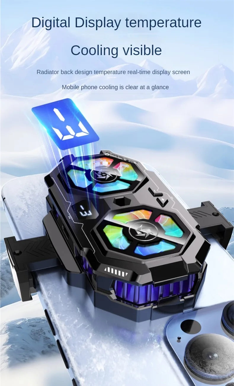 Dual Fan TEC Cooling Mobile phone radiator iPhone Samsung MOTOROLA Xiaomi Universal mobile phone Live cooler Mobile phone fan