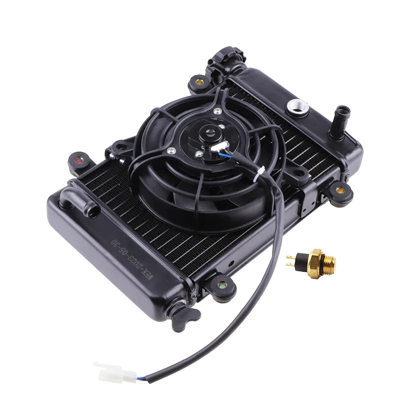 Radiator Cooler Water Tank With 5" Electrofan For 150cc 200cc 250cc Water Cooling Engine Motorcycle Quad 4x4 ATV UTV Buggy Parts