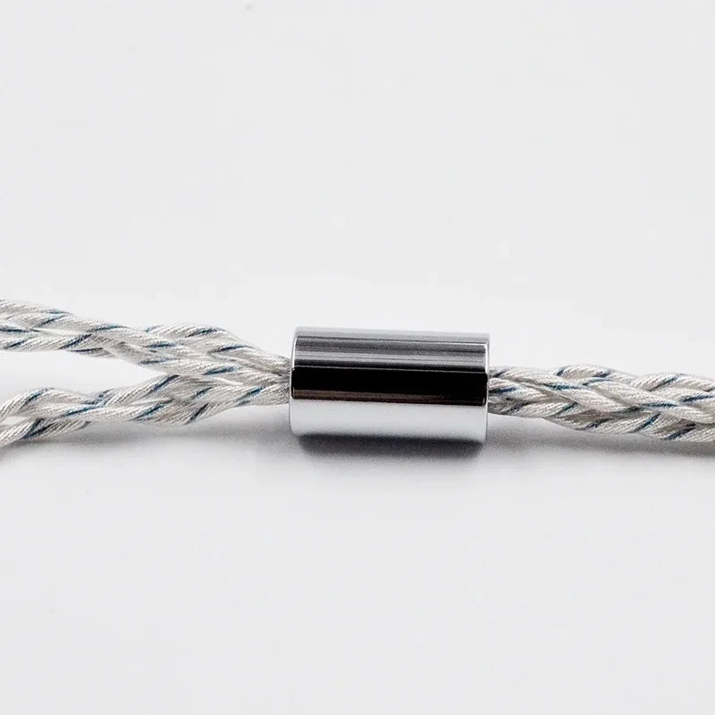 KZ 784 Cores Silver Plated Upgrade Earphone Cables 8 Core Silver Blue Hybrid Headphone With 3.5MM Metal Plug ZAX/DQ6/ZSX/ZSN PRO