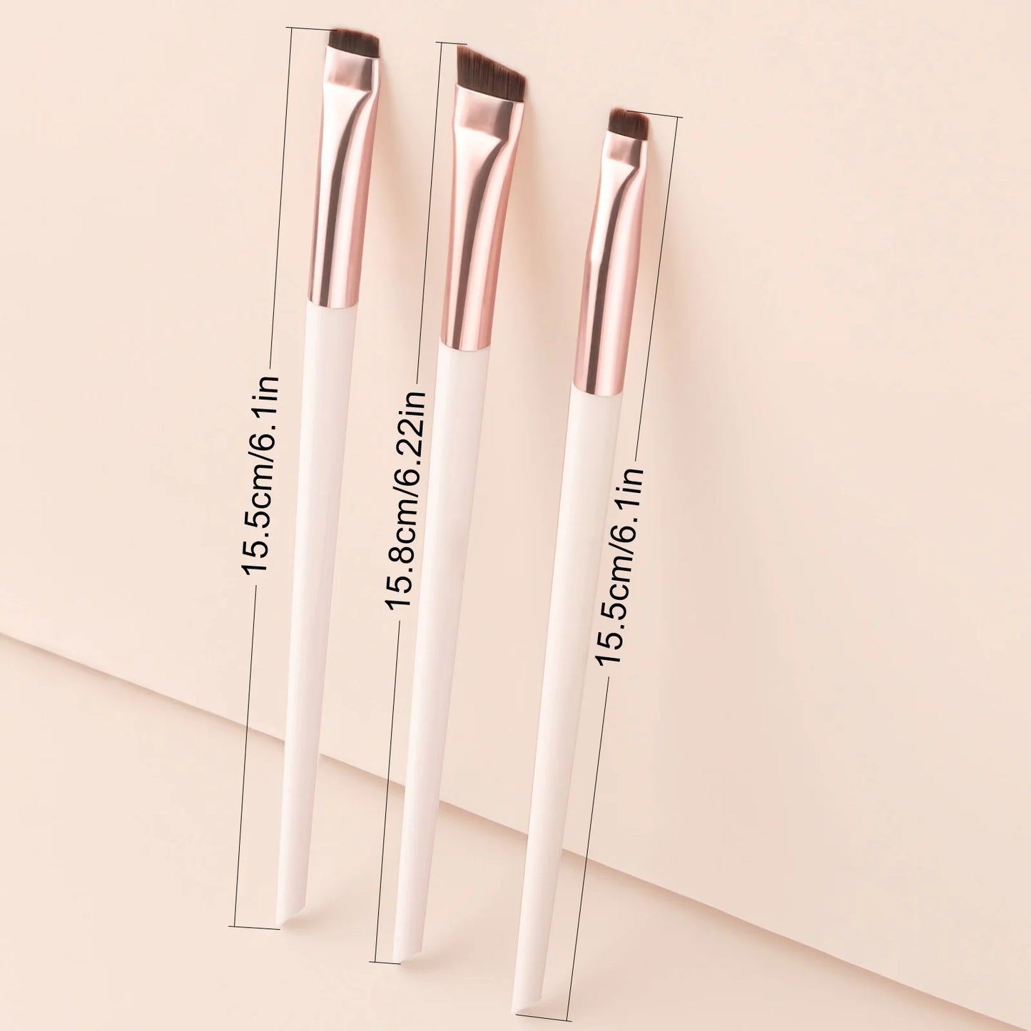 3 Pcs edge eyeliner brush oblique head eyebrow brush outline eyeliner brush ultra-thin eyeshadow brush makeup tools