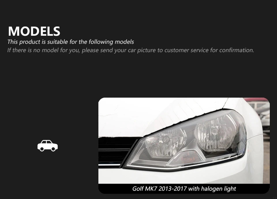 Headlights For VW Golf 7 MK7.5 Gti LED 2013-2020 Golf 7.5 Head Lamp Car Styling DRL Signal Projector Lens Auto Accessories Front