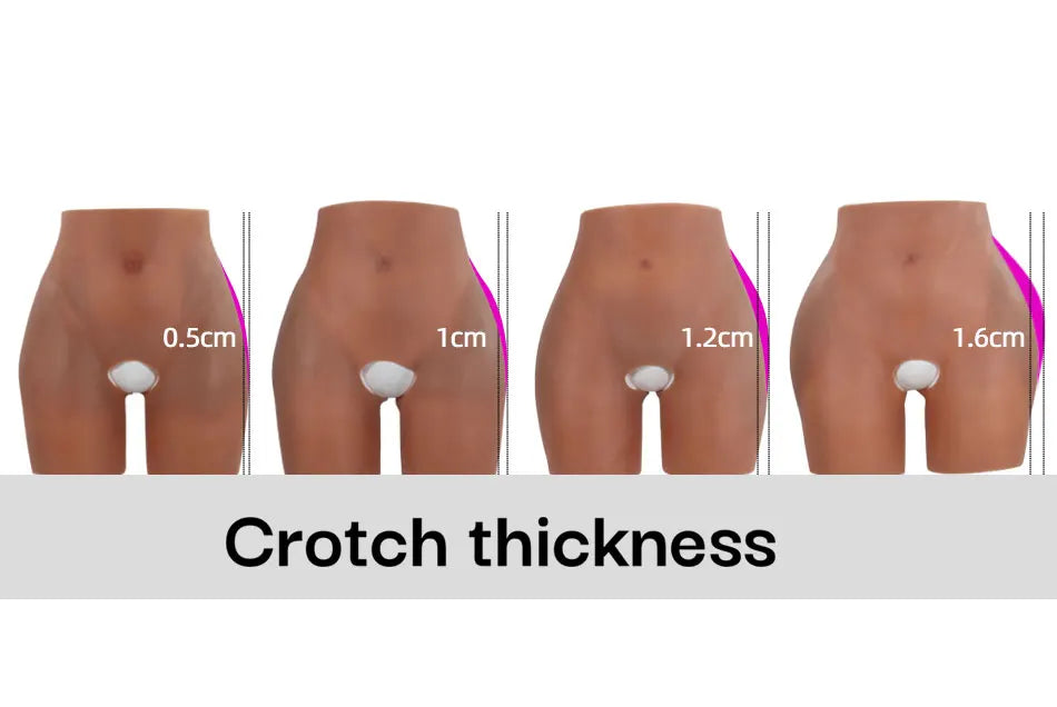 YUERUGOU Oversize Crossdresser Silicone Shape wear Realistic Hip pads and Butt Pads Flexible Hip Enhancer Panties for Drag Queen